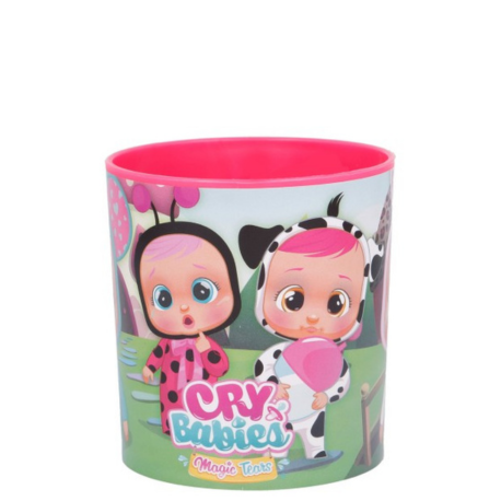 Taza Micro 350ml Cry Babies Disney Baby, con un diseño colorido de los muñecos Cry Babies, ideal para los pequeños.