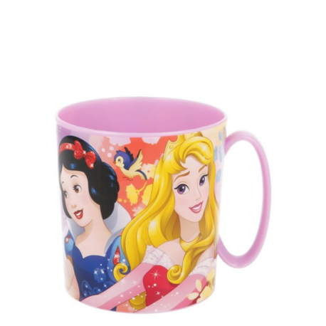Taza Micro 350ml Princesas Disney Forever Disney Baby, con un diseño colorido de las princesas Blancanieves y Aurora, ideal para los pequeños.