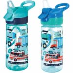Vaso de Aprendizaje Nuby Azul 540 ml con diseño de vehículos