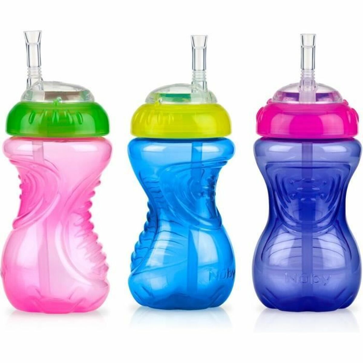 Vaso de Aprendizaje Nuby Multicolor 300 ml 3 Piezas