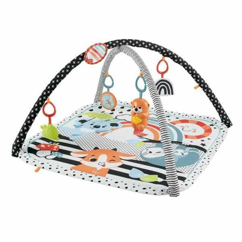 Alfombra de juego Fisher Price HBP41 con efectos sonoros, espejo y diseño multicolor