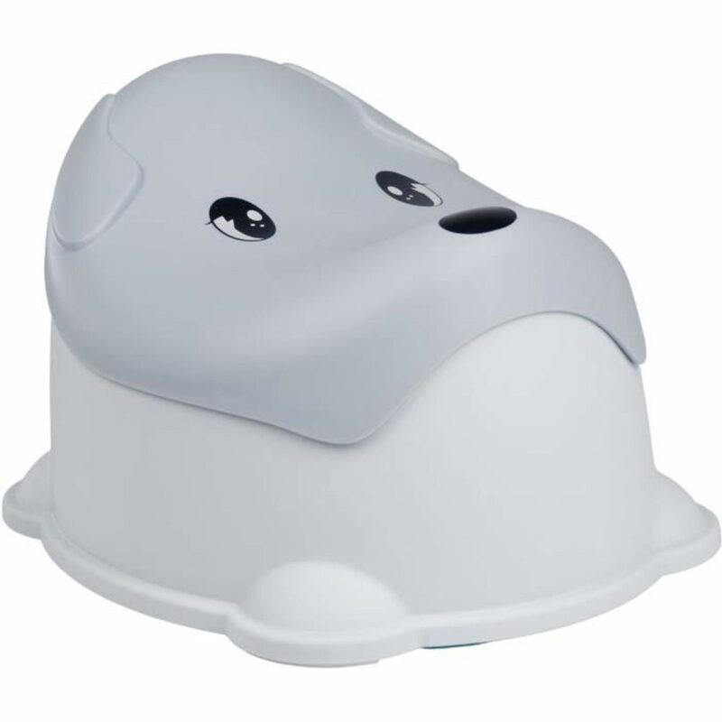 Orinal ThermoBaby PLAYFUL DOG POT con diseño de perrito en color gris.