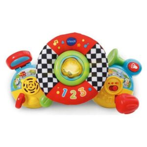 Volante interactivo VTech para carrito de paseo con luces y sonidos.