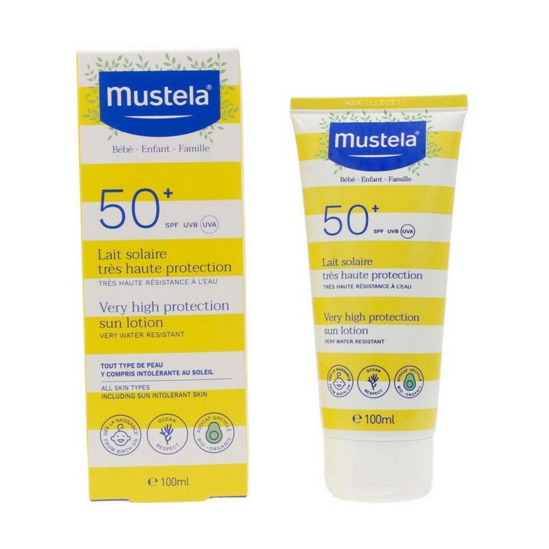 Leche Solar Infantil Niño Sol Spf 50+ 100ml Mustela en Babyzone
