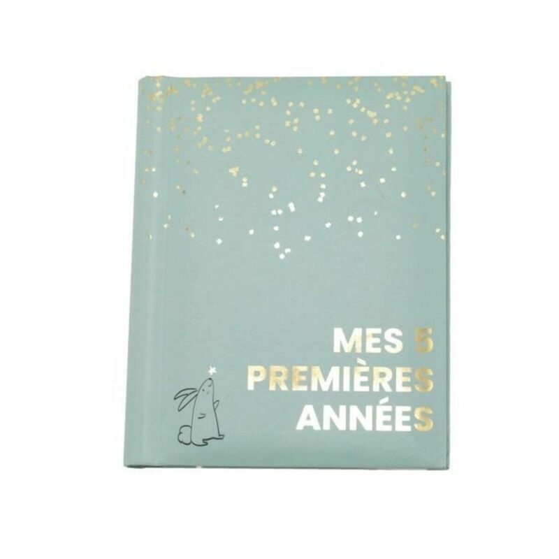 Álbum Domiva Mes 5 Premières Années con espacio para fotos y recuerdos del bebé.