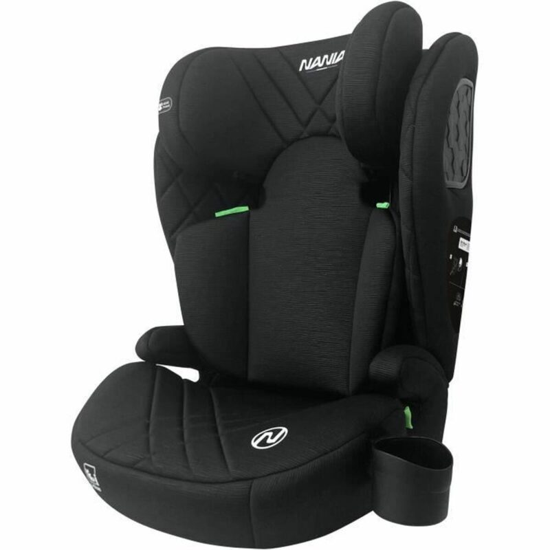 Silla para el Coche SIENNA Nania Negro ECE R129/04, segura y cómoda para niños de 15 a 36 kg.