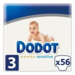 Pañales Desechables Sensitive Dodot (56 uds) para bebés de 4-9 kg.