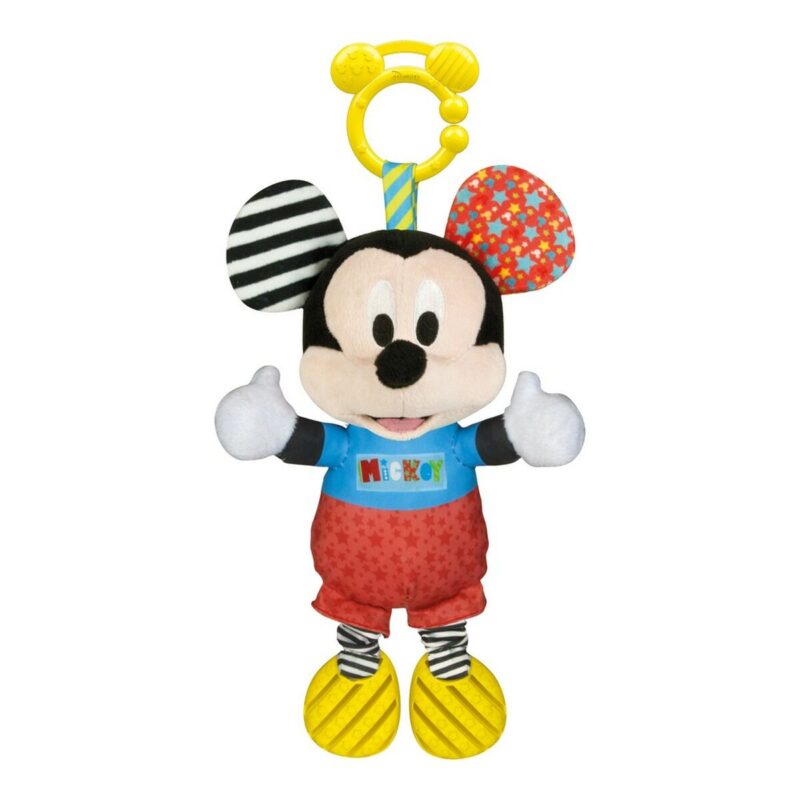 Sonajero mordedor Mickey Mouse de Disney con texturas y colores para bebés.