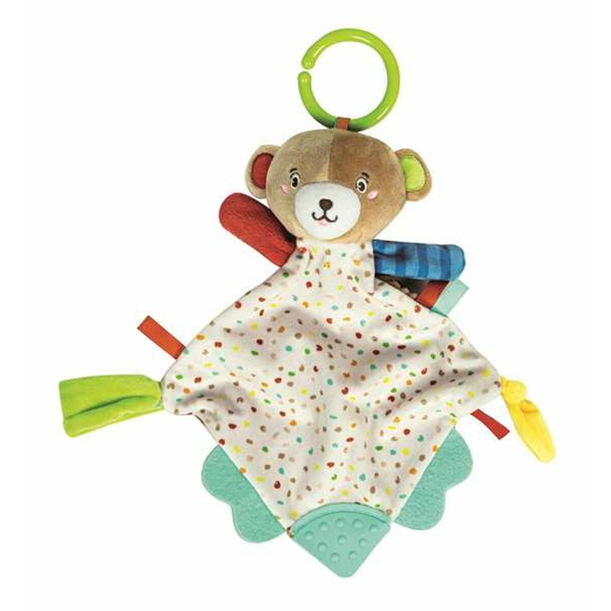 Doudou Spidey 18 x 25 x 6 cm Oso Portachupete – Juguete suave y práctico para bebés