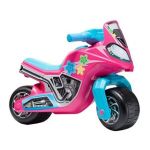 Correpasillos Moto Cross Race Moltó de 64 cm en colores rosa y azul, diseño deportivo.