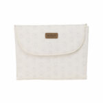 Cambiador de bebé portátil Miffy Moon Azul Beige plegable y repelente al agua.