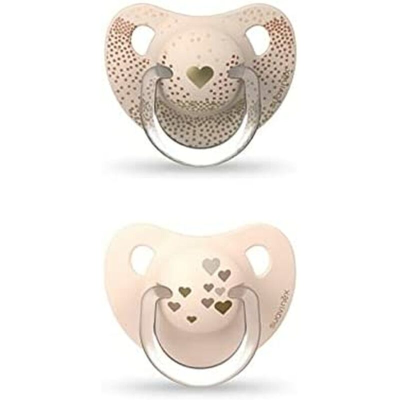 Chupete Suavinex con tetina anatómica de silicona, diseño unisex, ideal para bebés de 6-12 meses.