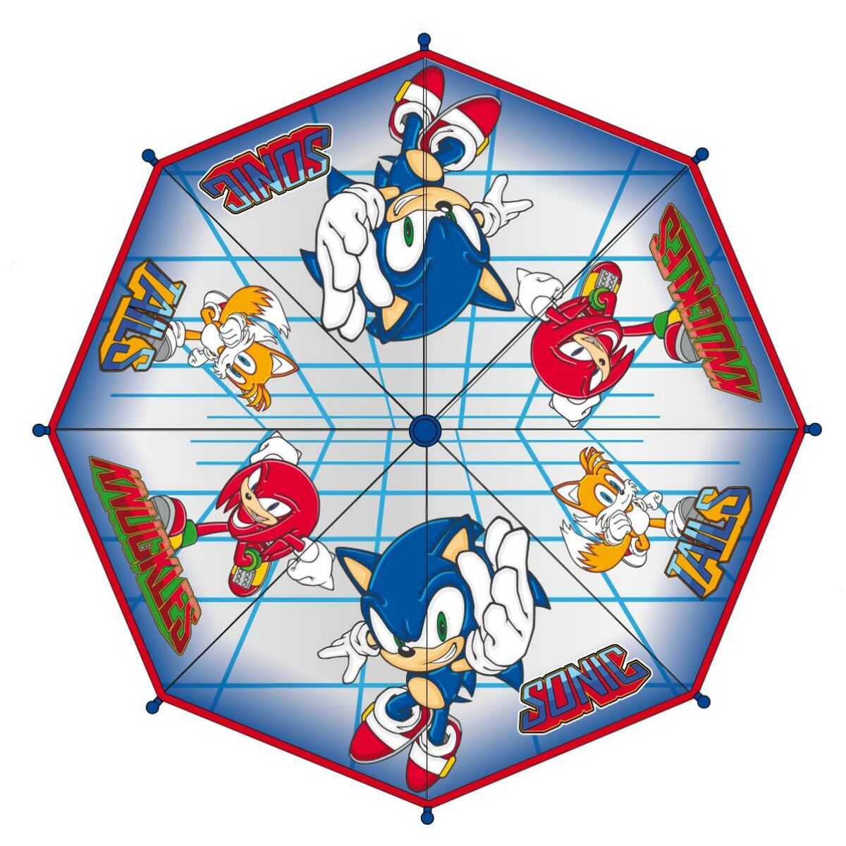 Paraguas Sonic 45 cm con diseño de Sonic y amigos.
