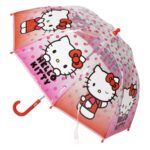Paraguas Infantil Hello Kitty Rosa con 8 Varillas