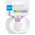 Cubrepezones MAM Protector L, suave y cómodo, ideal para la lactancia, de silicona de alta calidad.