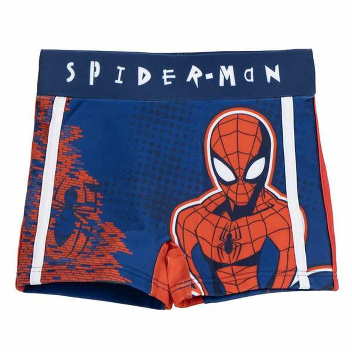 Bóxer para niño Spider-Man, 3 piezas, diseño de Spider-Man en azul y rojo.