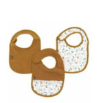 Babero Domiva de algodón con estampado infantil, pack de 3 unidades para bebé.