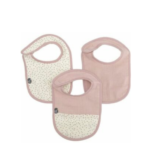 Babero Domiva rosa de algodón con estampado suave, pack de 3 unidades para bebé.