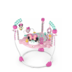 Centro de actividades Minnie Bright Starts, centro de juegos interactivo para bebé con juguetes y música, diseño de Minnie Mouse.