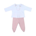 Mudita de manga larga - Tony Bambino, con camiseta de manga larga y pantalones con puntos.