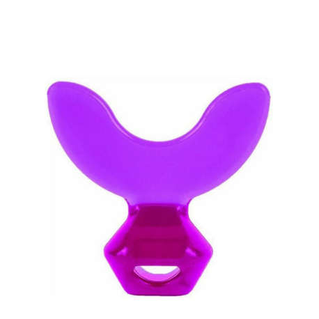 Mordedor Machouyou Morado BabyZone, mordedor de silicona en forma de cola de ballena, ideal para aliviar las encías del bebé.