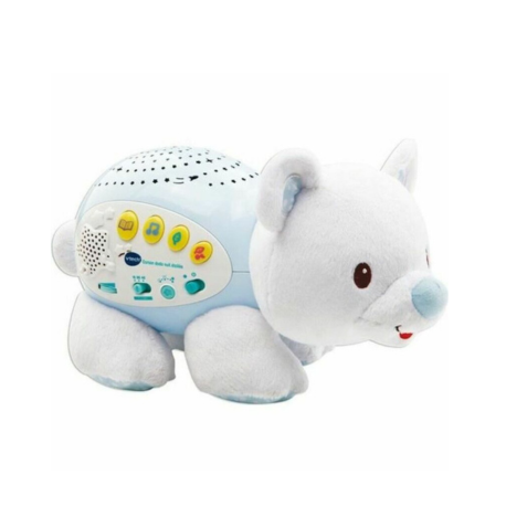 Proyector Dodo Starry Night VTech Baby, peluche suave con proyector de luces y sonidos relajantes para bebés.