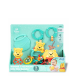 Set de Juguetes para Bebés Disney BABY Winnie the Pooh, incluye 5 piezas con temática de Winnie, ideales para el desarrollo sensorial de los bebés.
