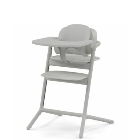 Trona Cybex gris ante, trona evolutiva para bebé con bandeja y diseño moderno y ergonómico.