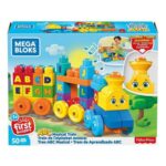 Tren Musical Mattel ABC Fisher Price con bloques de colores y sonidos para aprender las letras.
