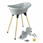 Bañera ThermoBaby Vasco Gris Bebé con soporte ergonómico