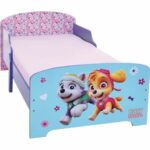 Cama infantil The Paw Patrol 140 x 70 cm con diseño rosa y rosé