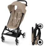 Carro de Paseo para Bebé Cybex, compacto y fácil de plegar, ideal para paseos con bebés.