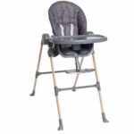 Trona Chicco Gris con estructura ergonómica para bebés, cómoda y segura.