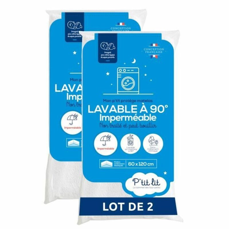 Protector de Cuna P'TIT LIT 70x140 blanco 25 piezas bebé seguro