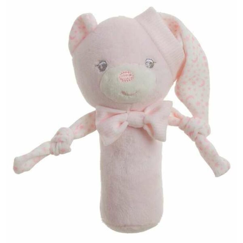 Sonajero Sweet Stars Oso Rosa 16 cm juguete infantil suave educativo