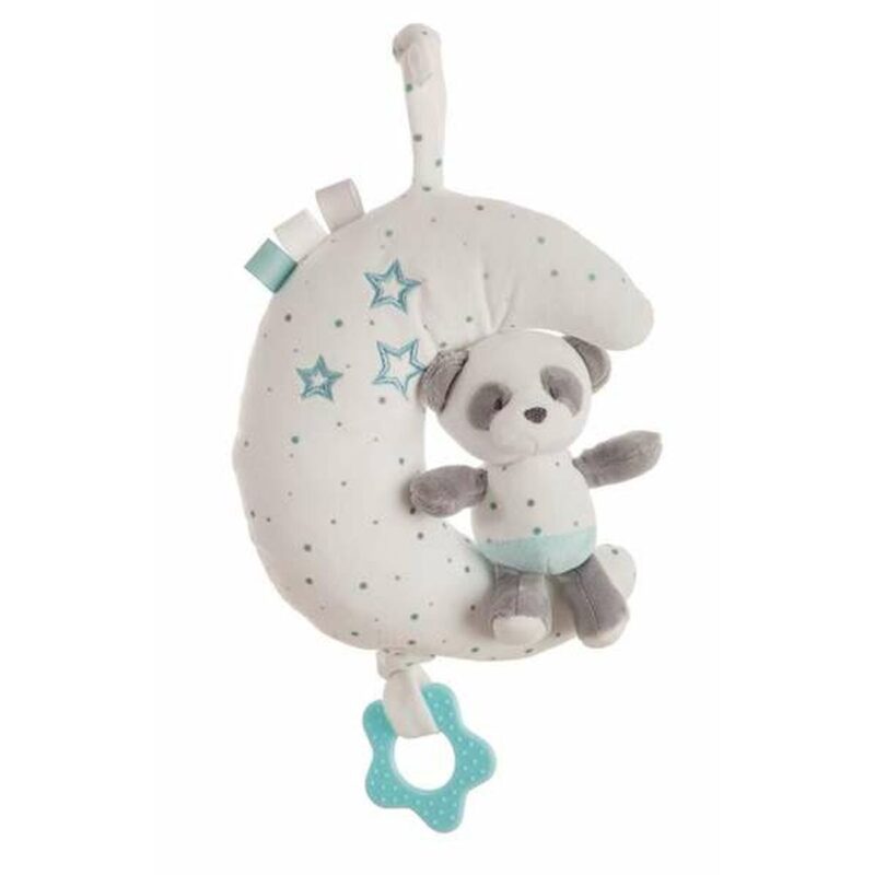 Sonajero musical baby panda azul luna 25 cm peluche bebé