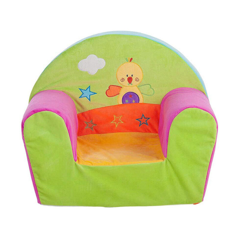 Sillón infantil multicolor pato espuma 44x34x53 cm asiento niño