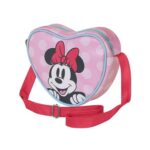 Bolso bandolera Minnie Mouse rosa 15,5x21x6,5 cm infantil con cremallera