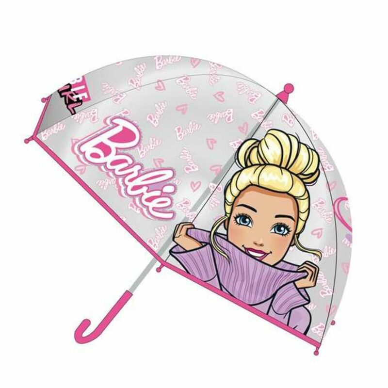 Paraguas Barbie rosa infantil 45 cm ligero resistente niños Disney