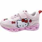 Zapatillas deportivas infantiles Hello Kitty rosa claro con luces cómodas niñas