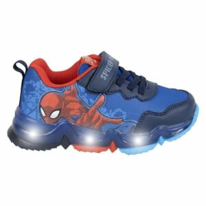 Zapatillas deportivas infantiles Spider-Man azul con luces TPR cómodas resistentes niños