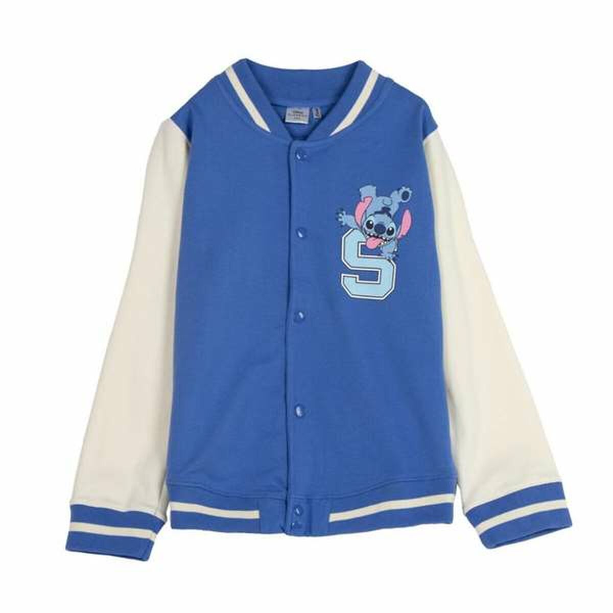 Sudadera Stitch azul sin capucha infantil niño cómoda suave