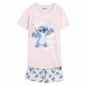 Pijama Infantil Stitch Rosa 2 piezas cómodo suave niño